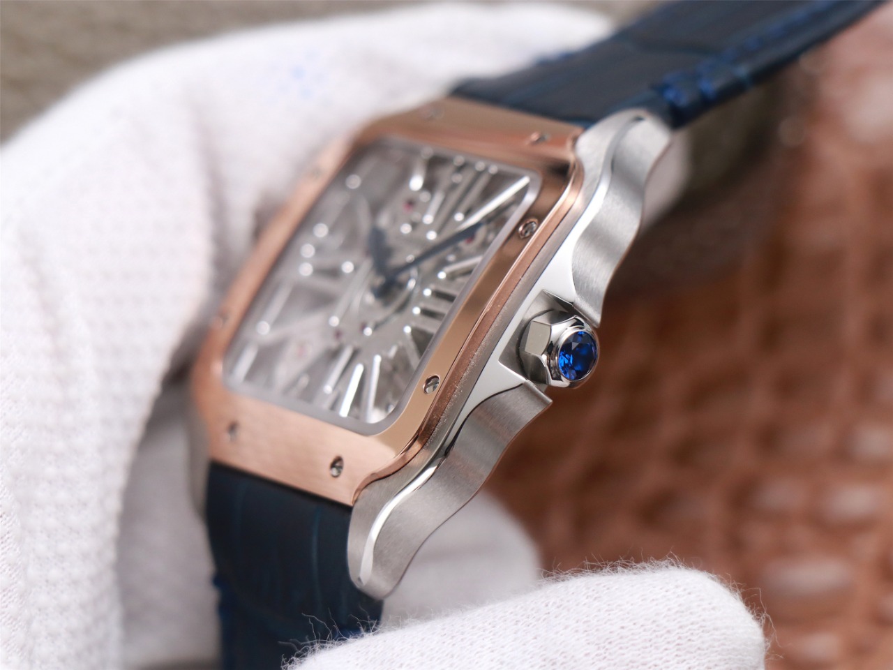 85Swiss-Cartie-Santos-Replica-Leather-strap-39.8MM-4