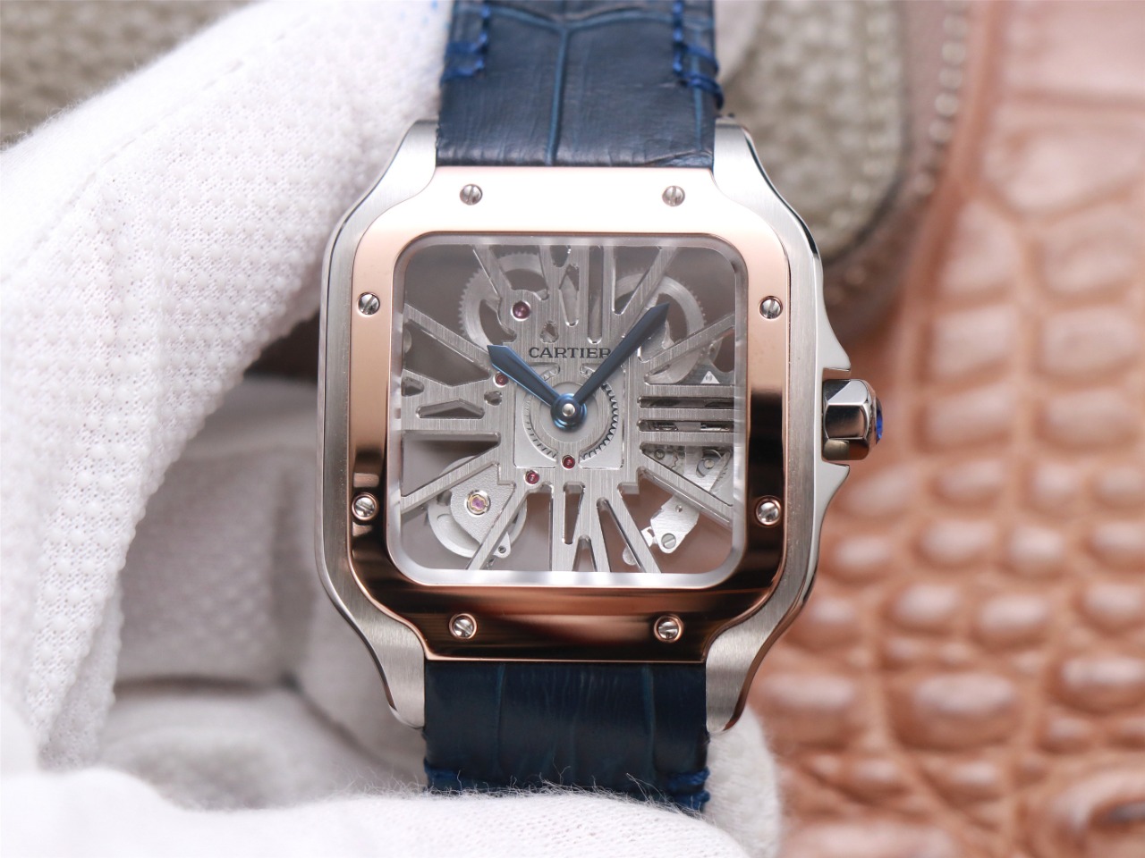 85Swiss-Cartie-Santos-Replica-Leather-strap-39.8MM