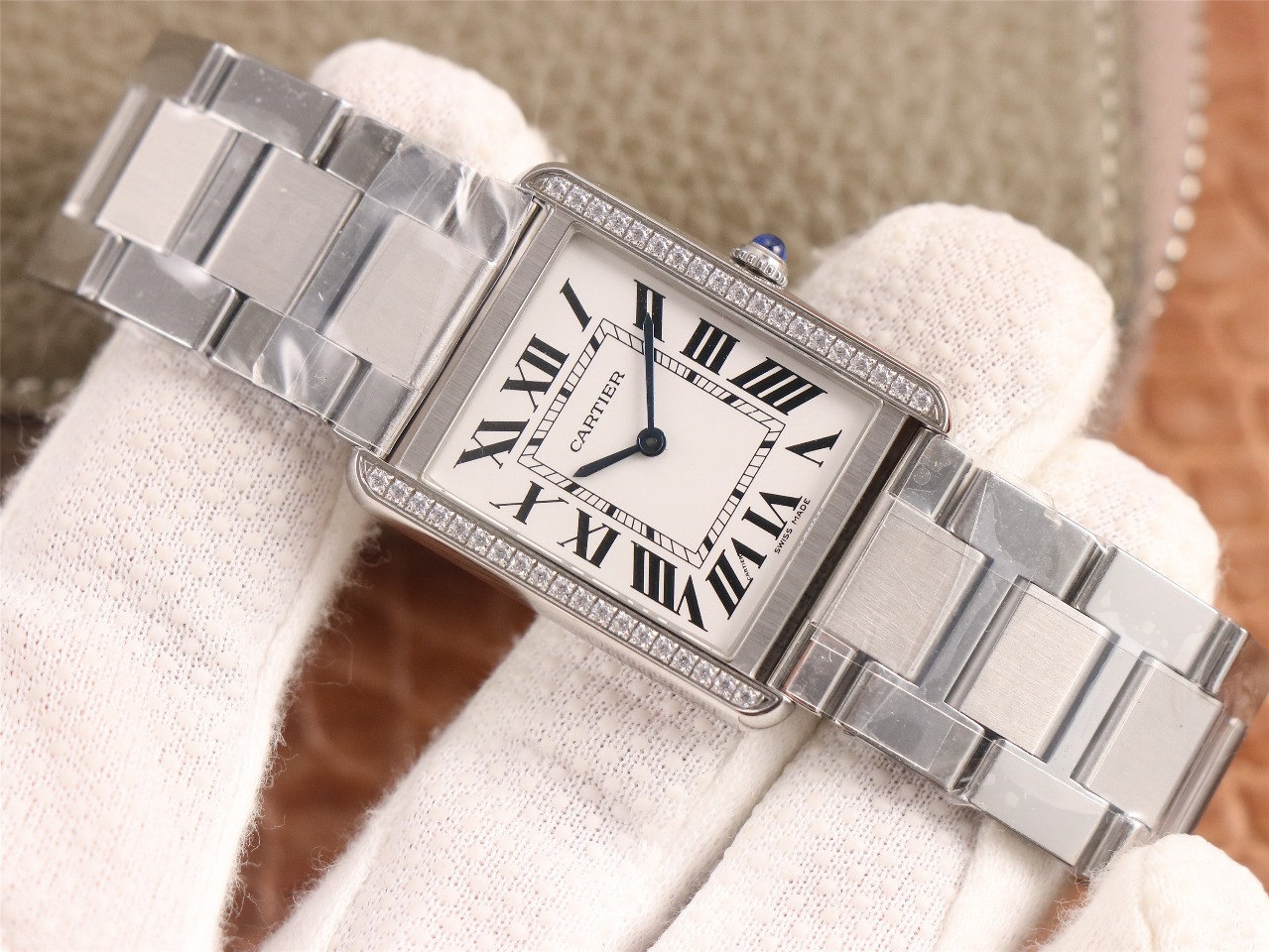 99Swiss-Cartier-Tank-Replica-Stainless-steel-strap-27x34MM-2