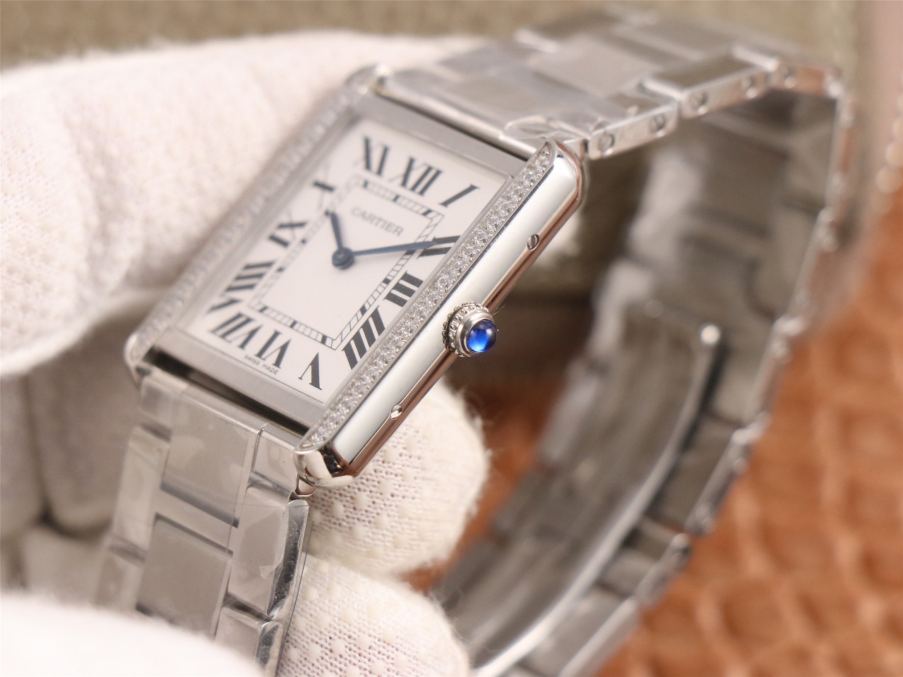 99Swiss-Cartier-Tank-Replica-Stainless-steel-strap-27x34MM-4